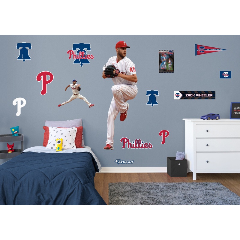 Zack Wheeler – RealBig Collection – Official MLB – Philadelphia Phillies – Reusable Vinyl Wall Decals