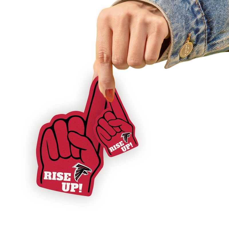 Atlanta Falcons – 4 Foam Finger Minis (Mixed Sizes) – Official NFL – Reusable Vinyl Decals