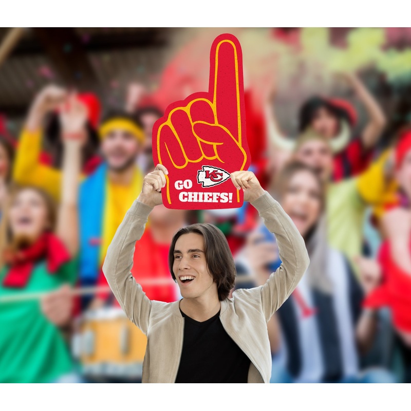 Foam Finger – Big Head – Official NFL – Kansas City Chiefs – Foam Core Cutout