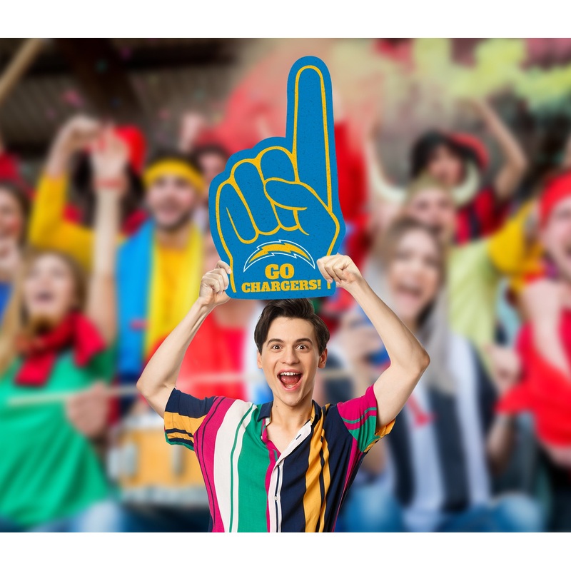 Foam Finger – Big Head – Official NFL – Los Angeles Chargers – Foam Core Cutout