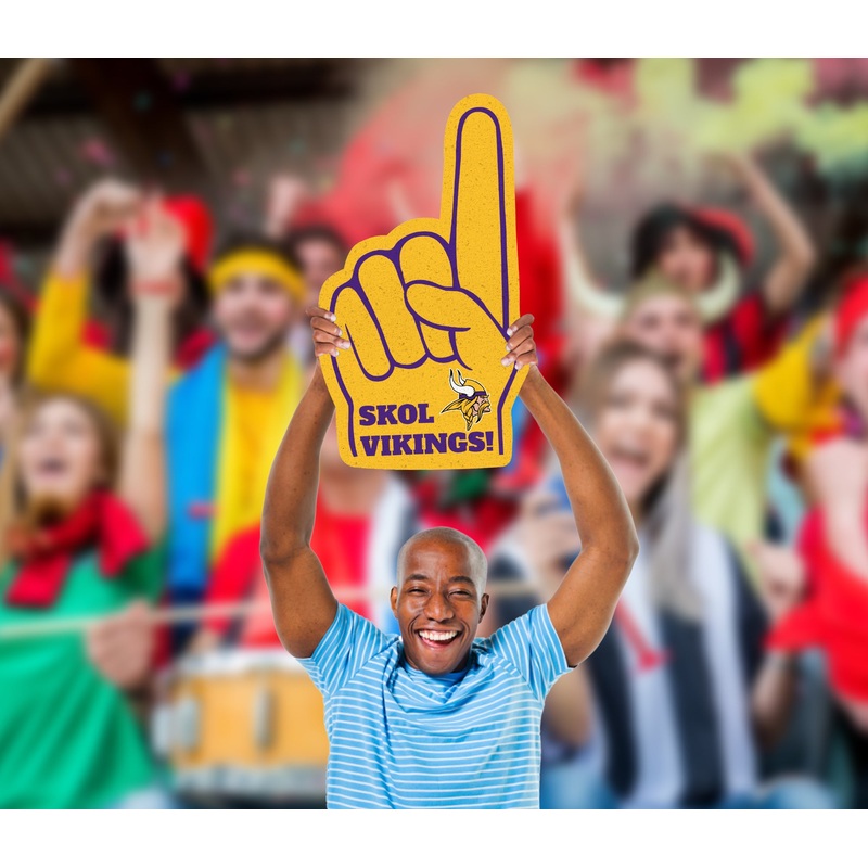 Foam Finger – Big Head – Official NFL – Minnesota Vikings – Foam Core Cutout