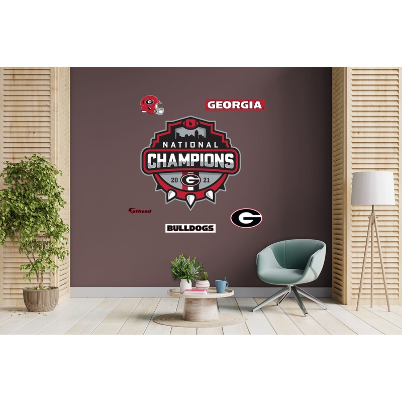 Georgia Bulldogs – RealBig 2021 Football Champions Logo Collection – Official NCAA – Reusable Vinyl Wall Decals