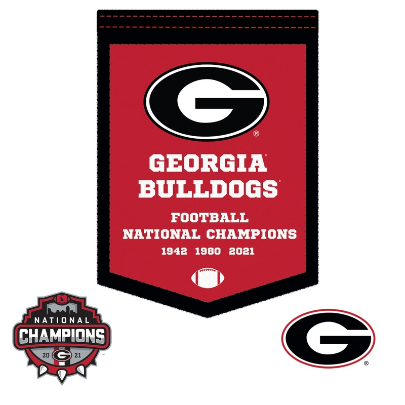 Georgia Bulldogs – RealBig 2021 Football Championships Banner Collection – Official NCAA – Reusable Vinyl Wall Decals