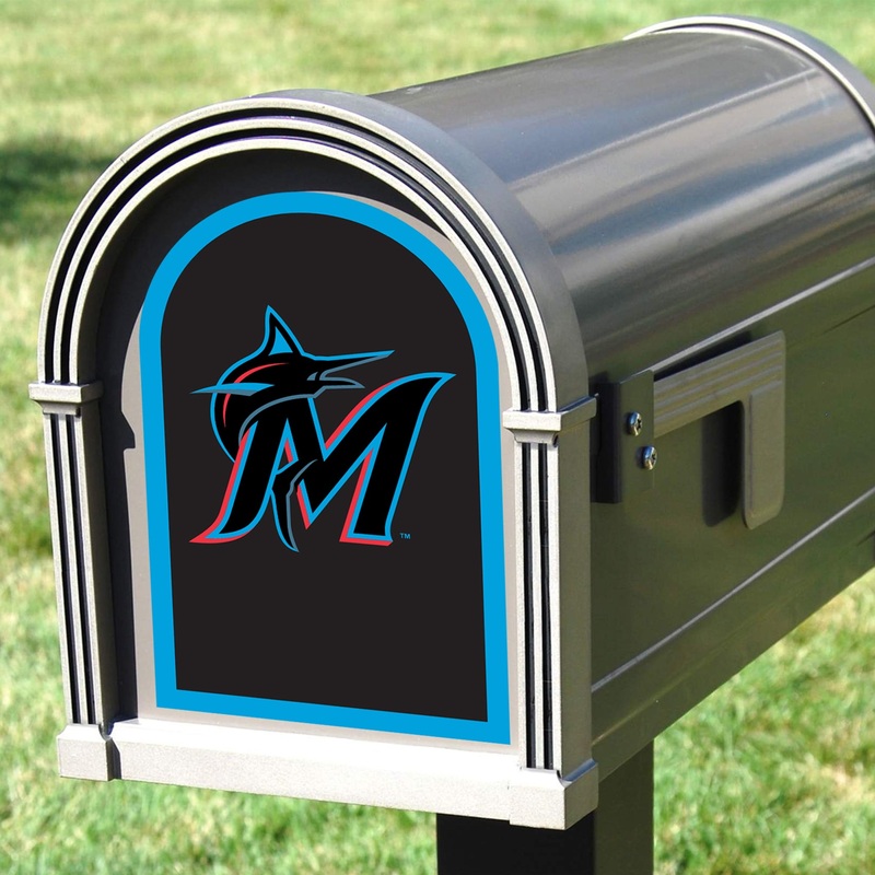 Miami Marlins – Mailbox Logo – Outdoor Wall Decal – Official MLB – Scratch Resistant Alumigraphics Smooth