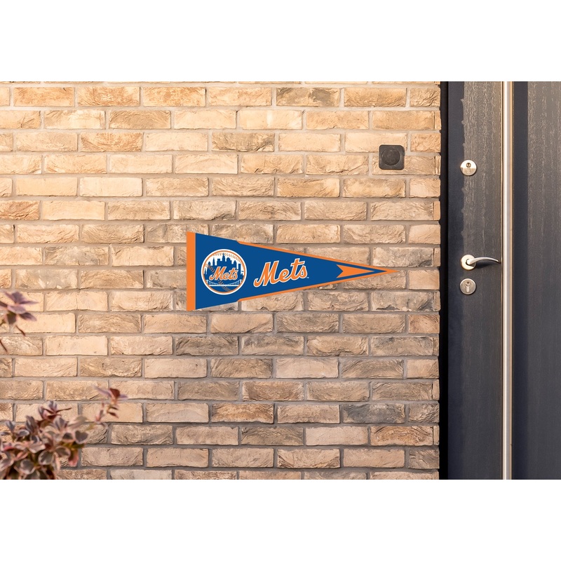 New York Mets – Pennant – Outdoor Wall Decal – Official MLB – Scratch Resistant Alumigraphics Smooth