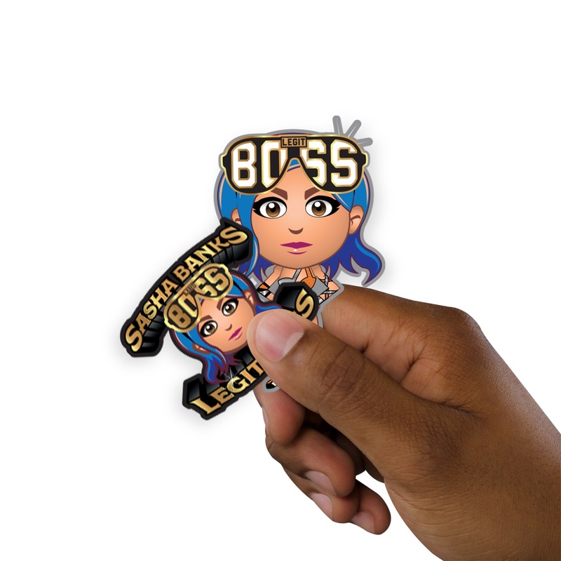 Sasha Banks – 5 Minis (Mixed Sizes) – Official WWE – Reusable Vinyl Decals