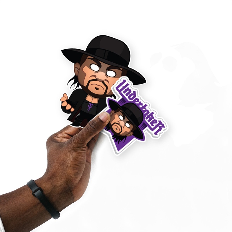 Undertaker – 5 Minis (Mixed Sizes) – Official WWE – Reusable Vinyl Decals
