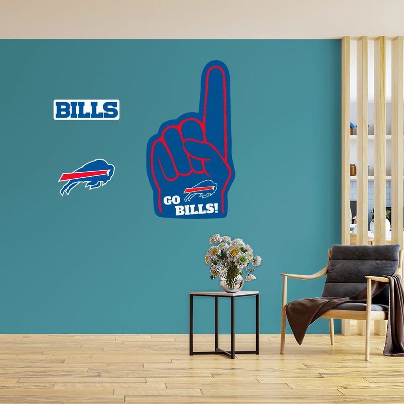 Buffalo Bills – RealBig Foam Finger Collection – Official NFL – Reusable Vinyl Wall Decals