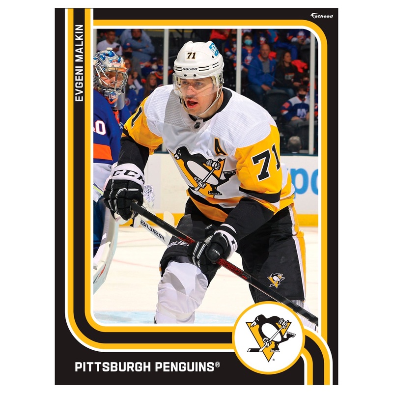 Evgeni Malkin – Peel & Stick Poster – Official NHL – Pittsburgh Penguins – Reusable Vinyl Wall Decal