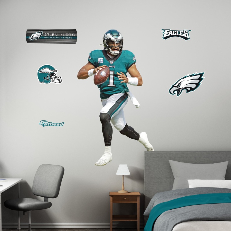 Jalen Hurts No.1 – RealBig Collection – Official NFL – Philadelphia Eagles – Reusable Vinyl Wall Decals