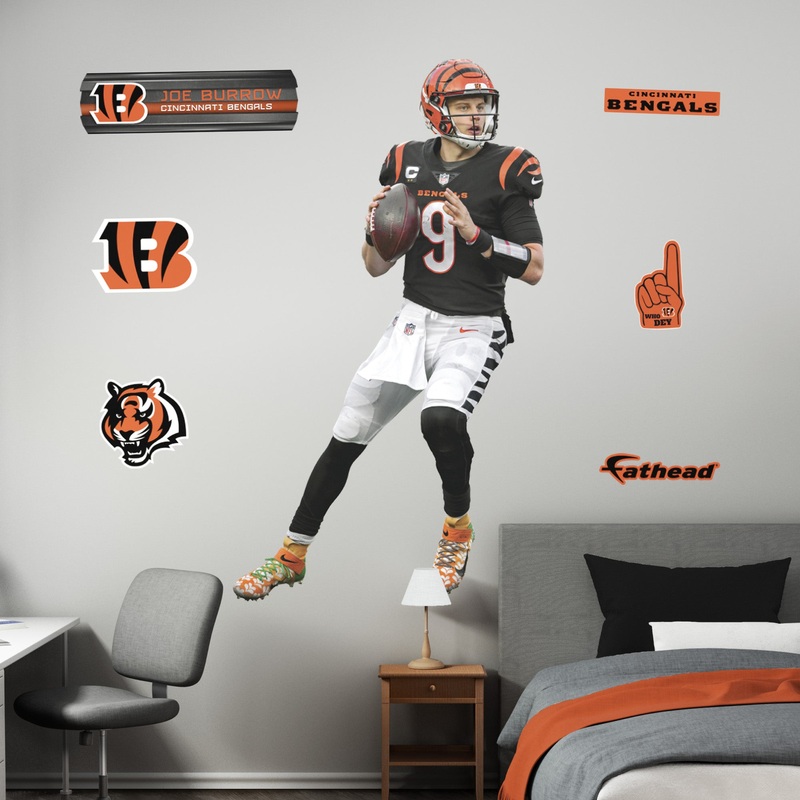 Joe Burrow – RealBig Collection – Official NFL – Cincinnati Bengals – Reusable Vinyl Wall Decals #3