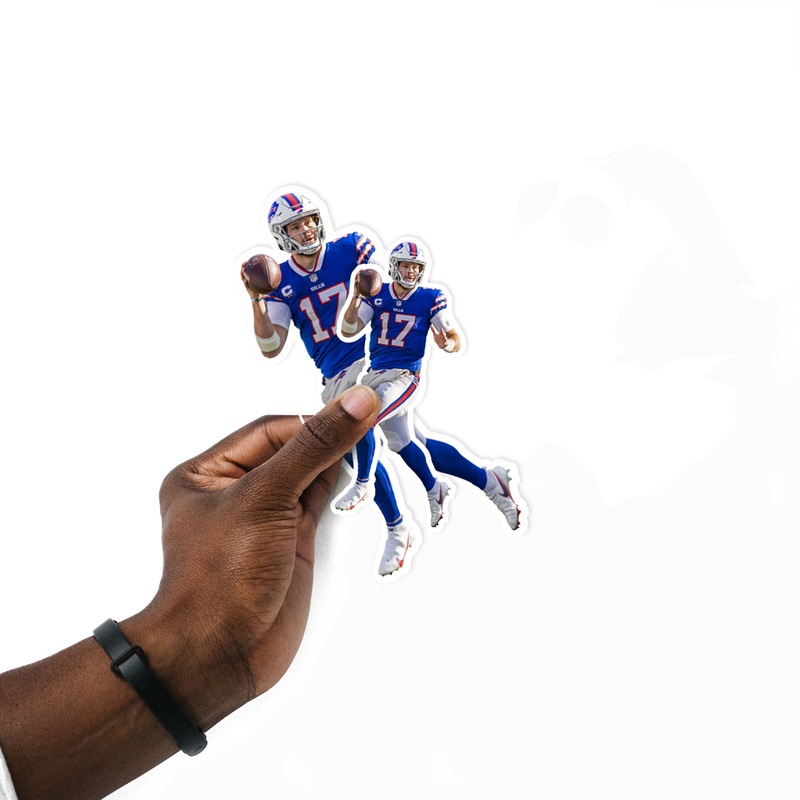 Josh Allen – 5 Player Minis (Mixed Sizes) – Official NFL – Buffalo Bills – Reusable Vinyl Decals
