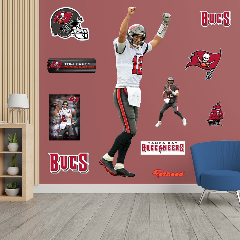 Tom Brady – RealBig Winner Collection – Official NFL – Tampa Bay Buccaneers – Reusable Vinyl Wall Decals