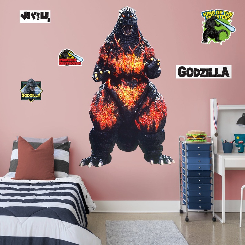 Burning Godzilla – Godzilla (1995) – RealBig Collection – Official Toho – Reusable Vinyl Wall Decals