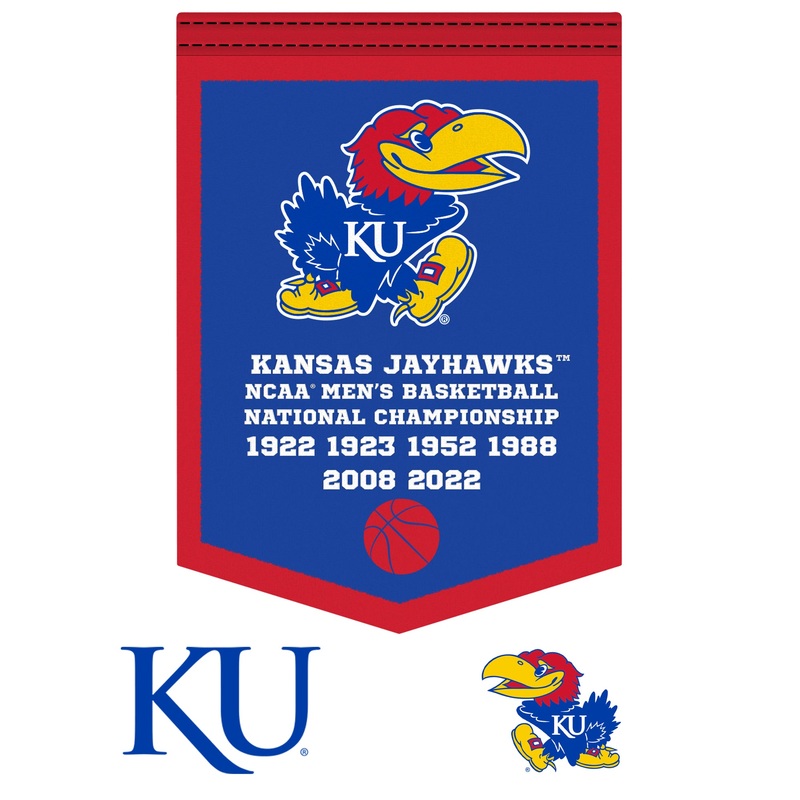 Kansas Jayhawks – RealBig 2022 Basketball Championships Banner Collection – Official NCAA – Reusable Vinyl Wall Decals