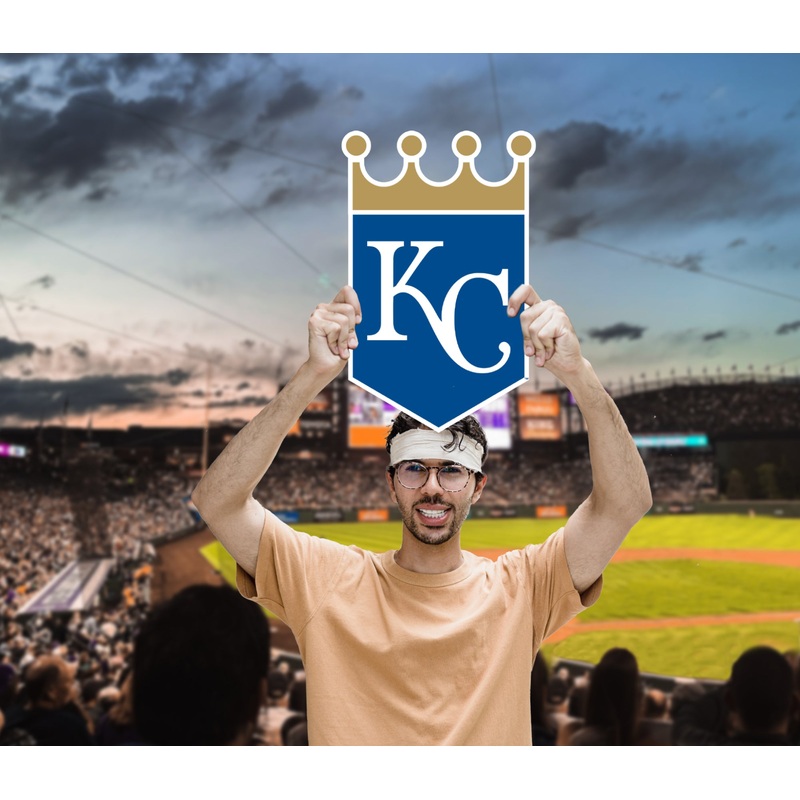 Logo – Big Head – Official MLB – Kansas City Royals – Foam Core Cutout