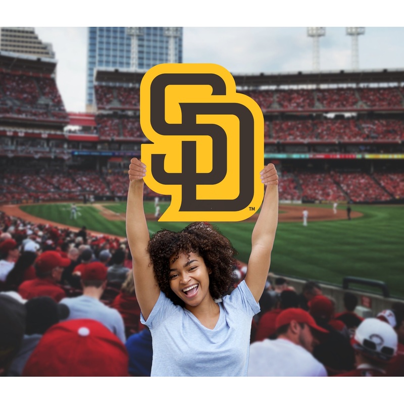 Logo – Big Head – Official MLB – San Diego Padres – Foam Core Cutout