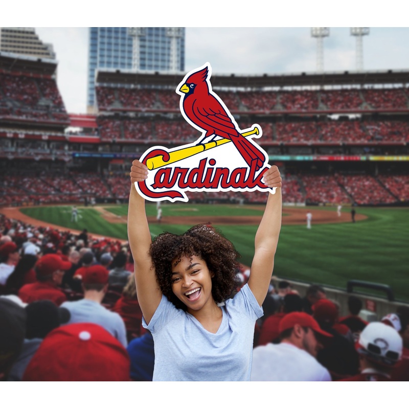 Logo – Big Head – Official MLB – St. Louis Cardinals – Foam Core Cutout