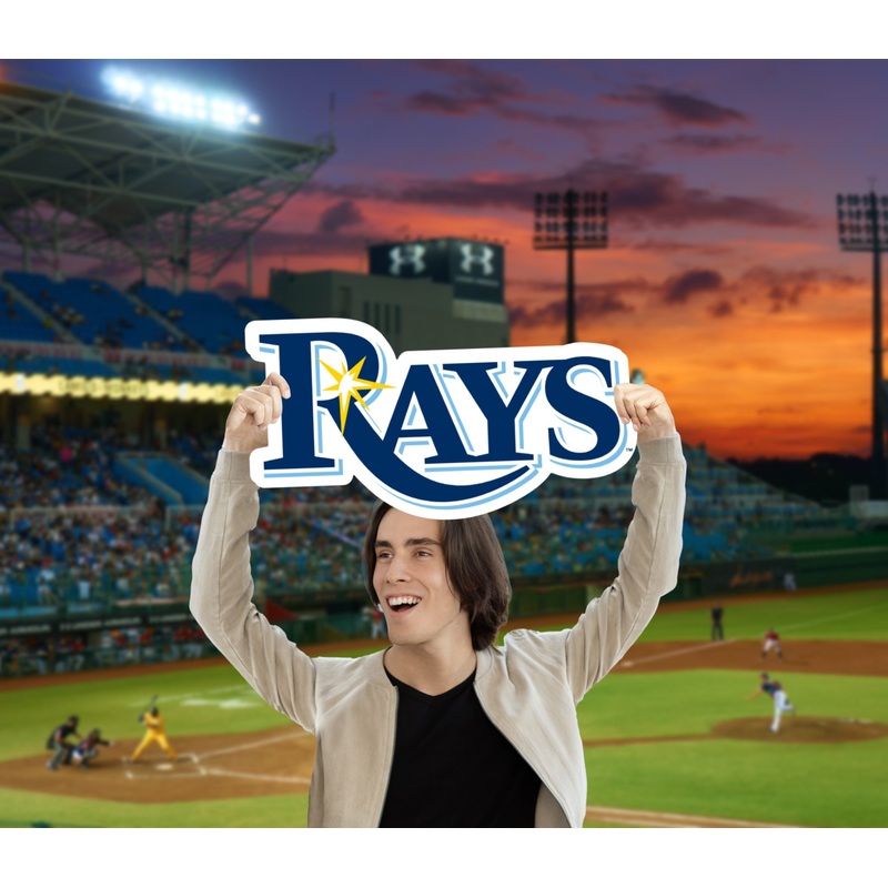 Logo – Big Head – Official MLB – Tampa Bay Rays – Foam Core Cutout