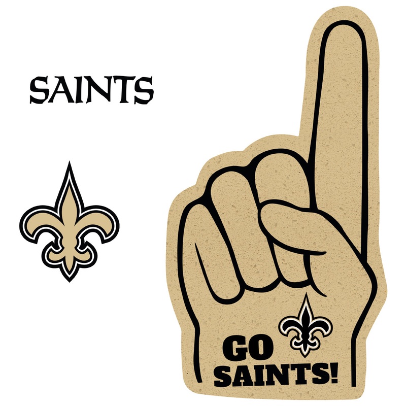 New Orleans Saints – RealBig Foam Finger Collection – Official NFL – Reusable Vinyl Wall Decals