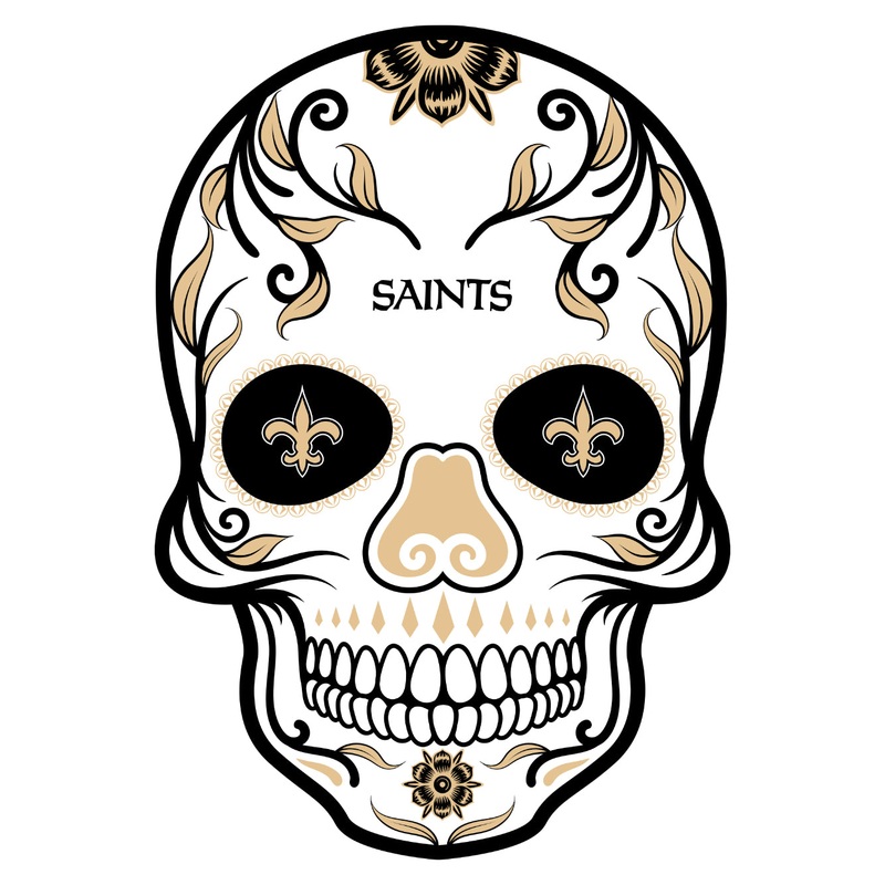 New Orleans Saints – Sugar Skull Logo – Outdoor Wall Decal – Official NFL – Scratch Resistant Alumigraphics Smooth