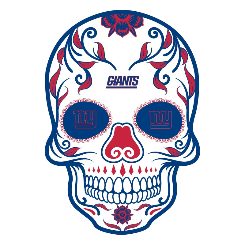 New York Giants – Sugar Skull Logo – Outdoor Wall Decal – Official NFL – Scratch Resistant Alumigraphics Smooth