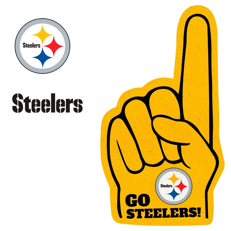 Pittsburgh Steelers – RealBig Foam Finger Collection – Official NFL – Reusable Vinyl Wall Decals