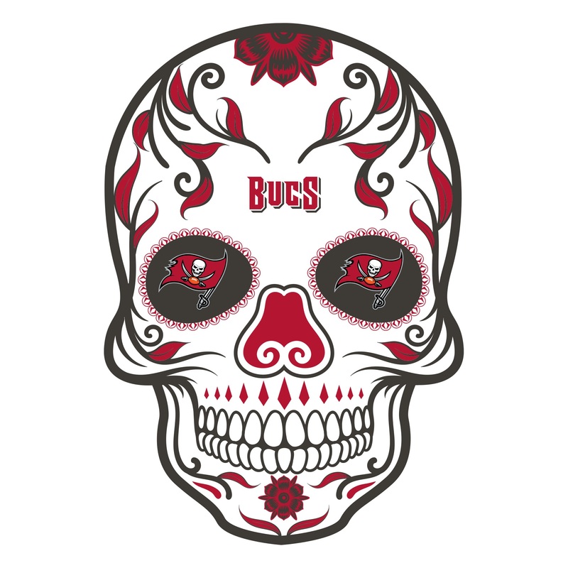 Tampa Bay Buccaneers – Sugar Skull Logo – Outdoor Wall Decals – Official NFL – Scratch Resistant Alumigraphics Smooth