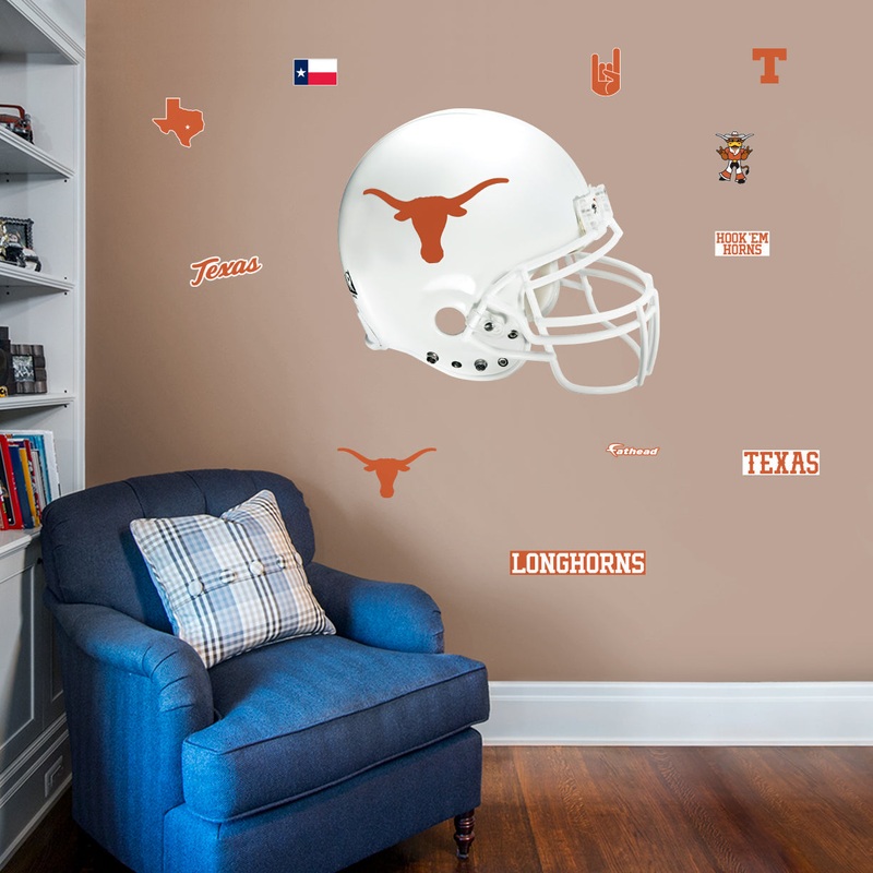 Texas Longhorns – RealBig Helmet Collection – Official NCAA – Reusable Vinyl Wall Decals