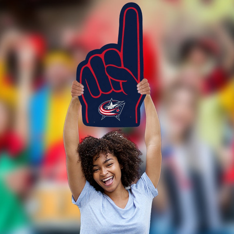 Columbus Blue Jackets Logo – Big Head – Official NHL – Columbus Blue Jackets – Foam Core Cutout