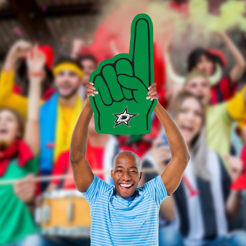 Foam Finger – Big Head – Official NHL – Dallas Stars – Foam Core Cutout