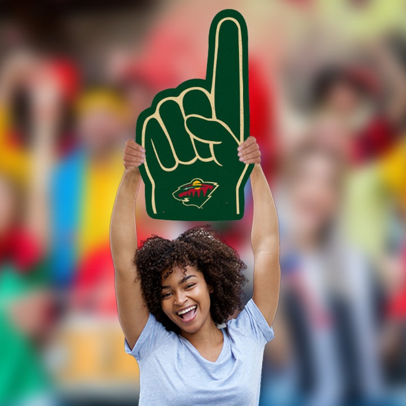 Foam Finger – Big Head – Official NHL – Minnesota Wild – Foam Core Cutout