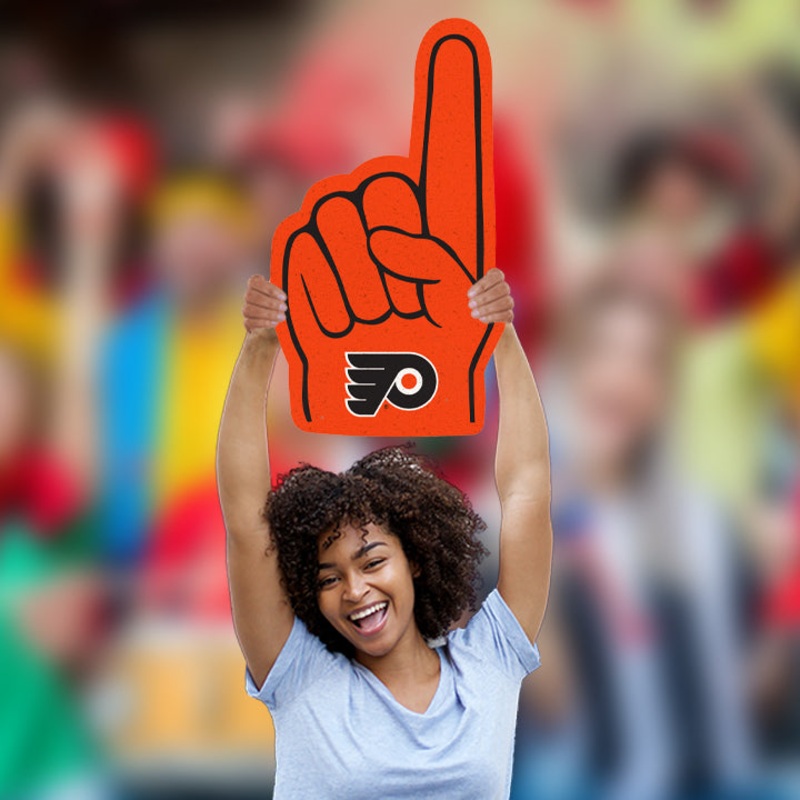 Foam Finger – Big Head – Official NHL – Philadelphia Flyers – Foam Core Cutout