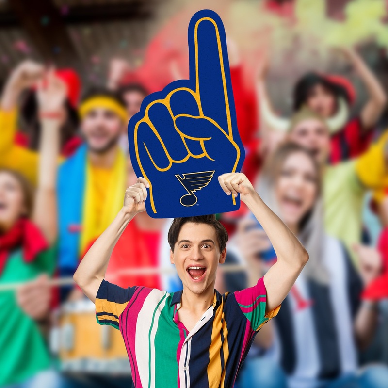Foam Finger – Big Head – Official NHL – St. Louis Blues – Foam Core Cutout