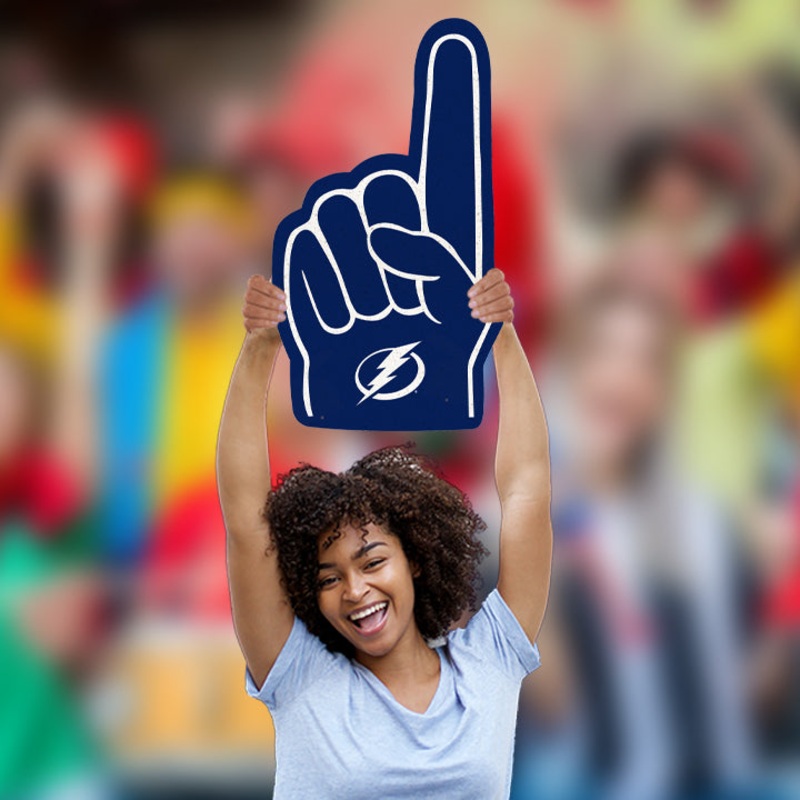Foam Finger – Big Head – Official NHL – Tampa Bay Lightning – Foam Core Cutout