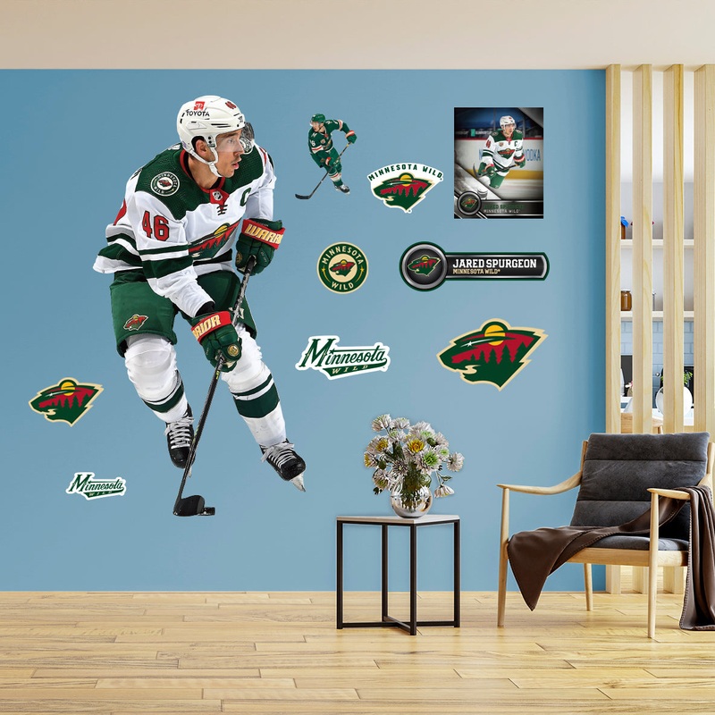 Jared Spurgeon – RealBig Collection – Official NHL – Minnesota Wild – Reusable Vinyl Wall Decals
