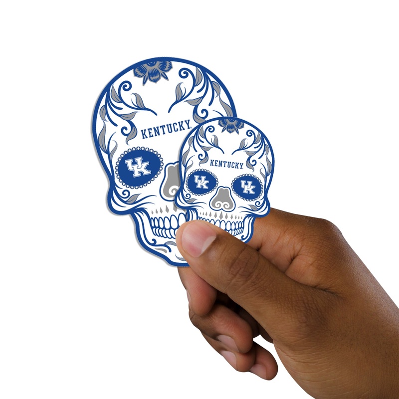 Kentucky Wildcats – 5 Sugar Skull Logo Minis (Mixed Sizes) – Official NCAA – Reusable Vinyl Decals