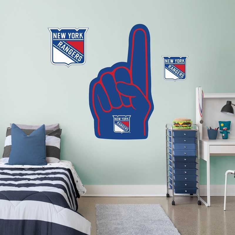 New York Rangers – RealBig Foam Finger Collection – Official NHL – Reusable Vinyl Wall Decals