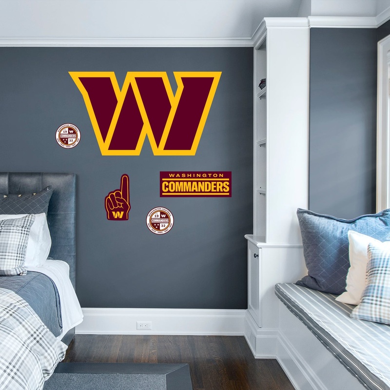 Washington Commanders – RealBig Logo Collection – Official NFL – Reusable Vinyl Wall Decals