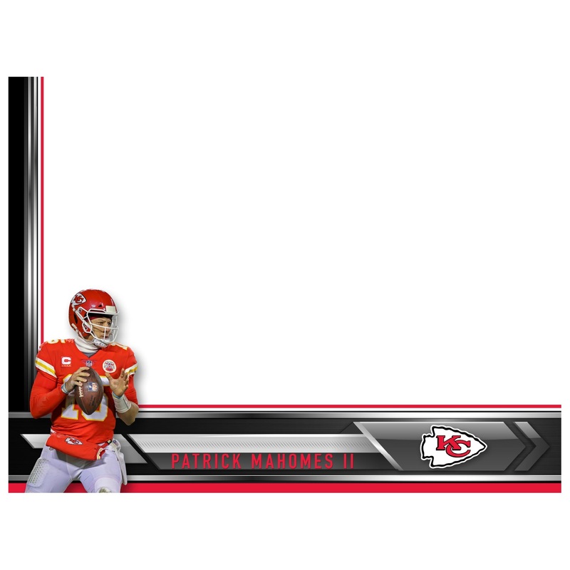 Kansas City Chiefs – Patrick Mahomes II – Dry Erase Whiteboard – Official NFL – Reusable Vinyl Wall Decal