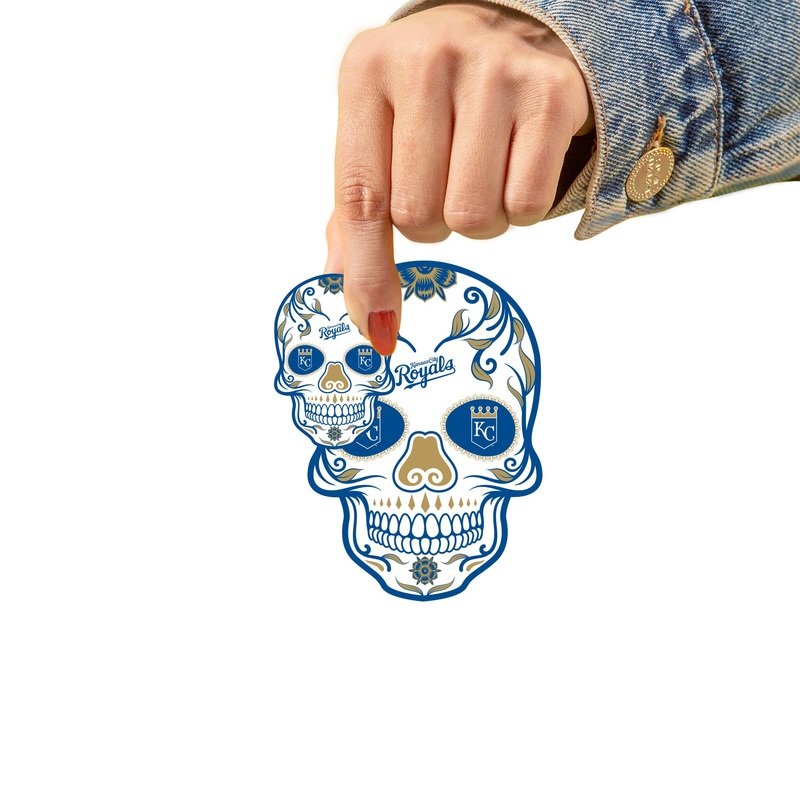 Kansas City Royals – 5 Sugar Skull Logo Minis (Mixed Sizes) – Official MLB – Reusable Vinyl Decals