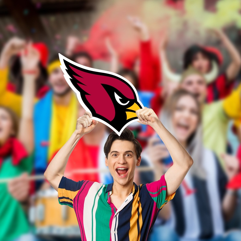Logo – Big Head – Official NFL – Arizona Cardinals – Foam Core Cutout