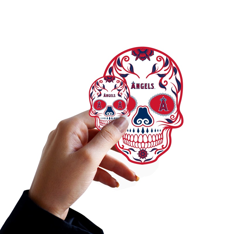 Los Angeles Angels – 5 Sugar Skull Logo Minis (Mixed Sizes) – Official MLB – Reusable Vinyl Decals