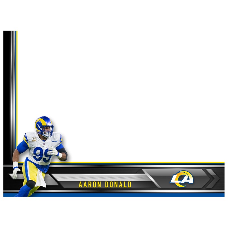 Los Angeles Rams – Aaron Donald – Dry Erase Whiteboard – Official NFL – Reusable Vinyl Wall Decal