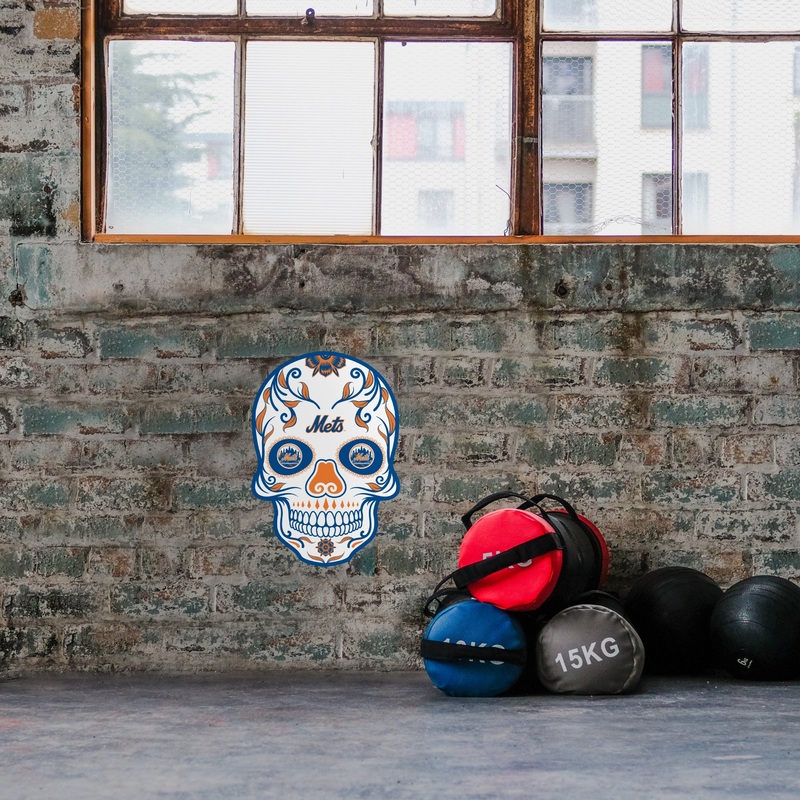 New York Mets – Sugar Skull Logo – Outdoor Wall Decals – Official MLB – Scratch Resistant Alumigraphics Smooth