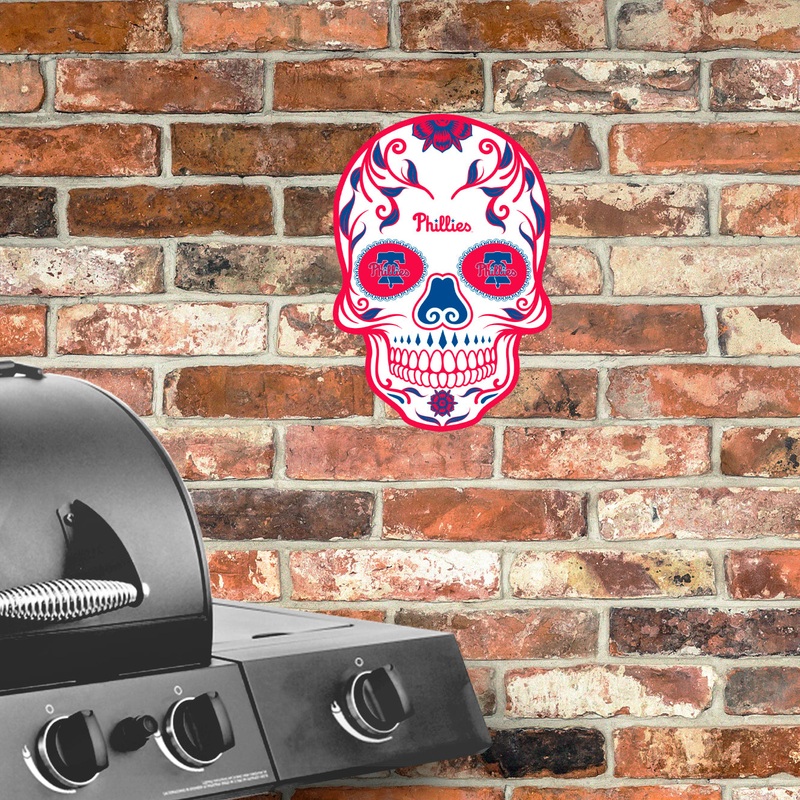 Philadelphia Phillies – Sugar Skull Logo – Outdoor Wall Decals – Official MLB – Scratch Resistant Alumigraphics Smooth