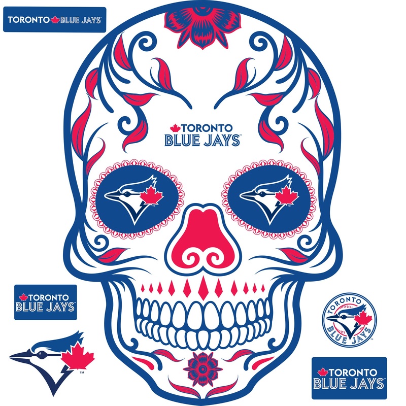 Toronto Blue Jays – RealBig Sugar Skull Collection – Official MLB – Reusable Vinyl Wall Decals