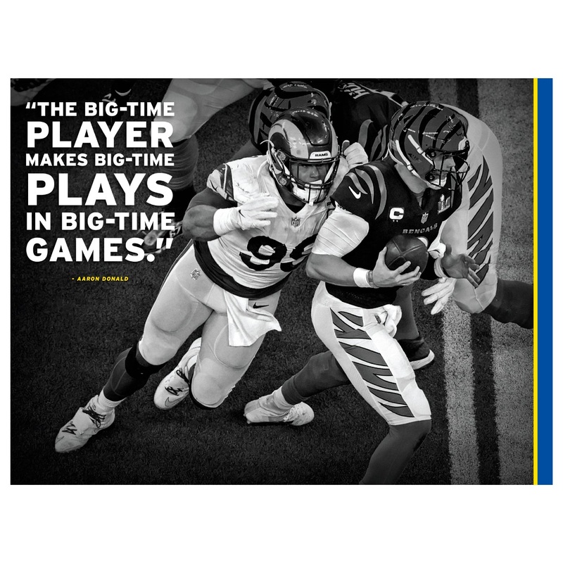 Aaron Donald – Inspirational – Peel & Stick Poster – Official NFL – Los Angeles Rams – Reusable Vinyl Wall Decal
