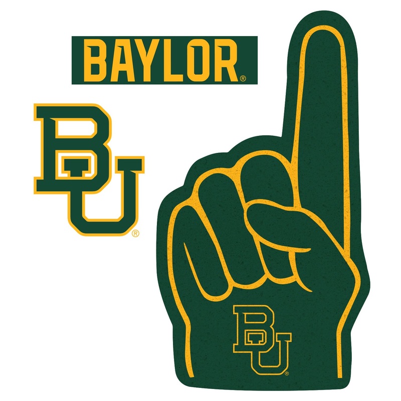 Baylor Bears – RealBig Foam Finger Collection – Official NCAA – Reusable Vinyl Wall Decals