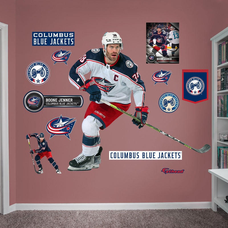 Boone Jenner – RealBig Collection – Official NHL – Columbus Blue Jackets – Reusable Vinyl Wall Decals
